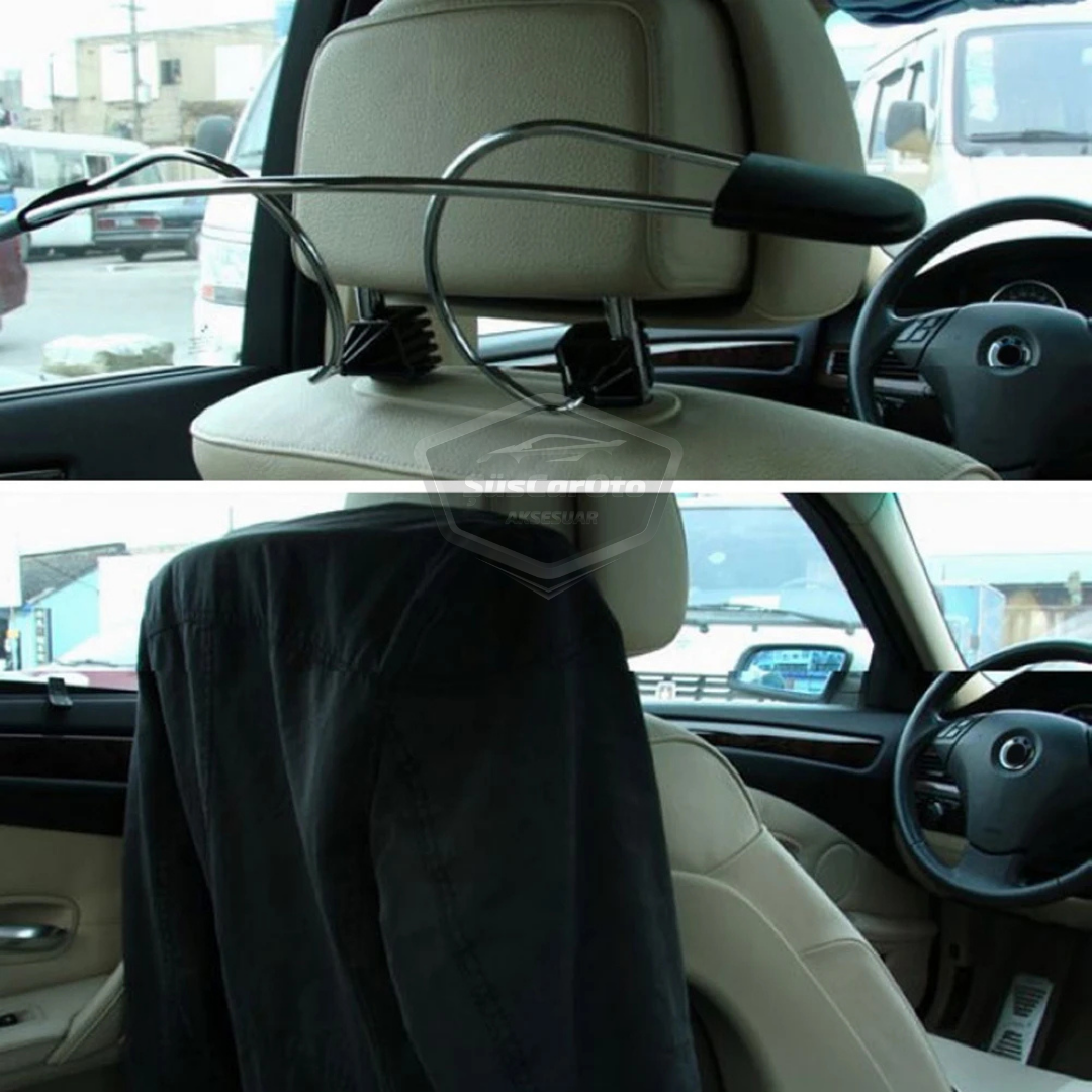 Percha para ropa trasera de asiento de coche, percha para chaqueta, metal cromado, percha interior de coche, percha antideslizante ONP183