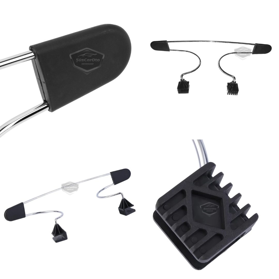 Percha para ropa trasera de asiento de coche, percha para chaqueta, metal cromado, percha interior de coche, percha antideslizante ONP183