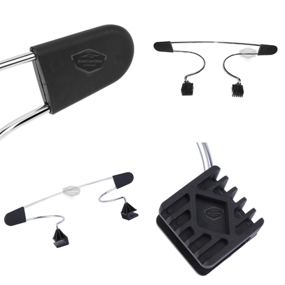 Percha para ropa trasera de asiento de coche, percha para chaqueta, metal cromado, percha interior de coche, percha antideslizante ONP183