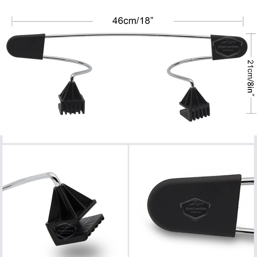 Percha para ropa trasera de asiento de coche, percha para chaqueta, metal cromado, percha interior de coche, percha antideslizante ONP183