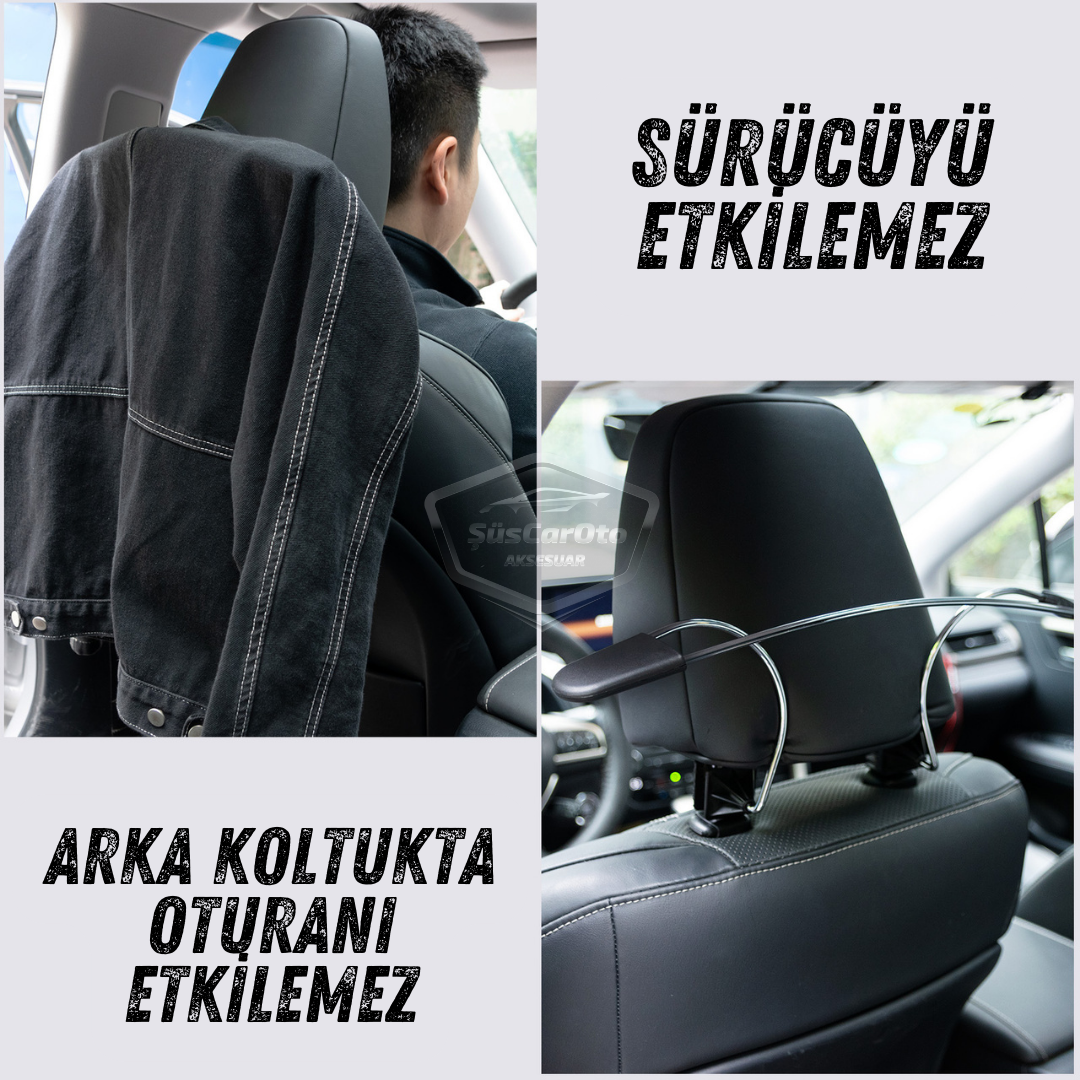 Percha para ropa trasera de asiento de coche, percha para chaqueta, metal cromado, percha interior de coche, percha antideslizante ONP183