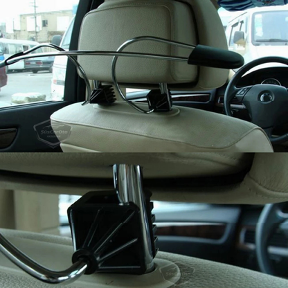 Percha para ropa trasera de asiento de coche, percha para chaqueta, metal cromado, percha interior de coche, percha antideslizante ONP183