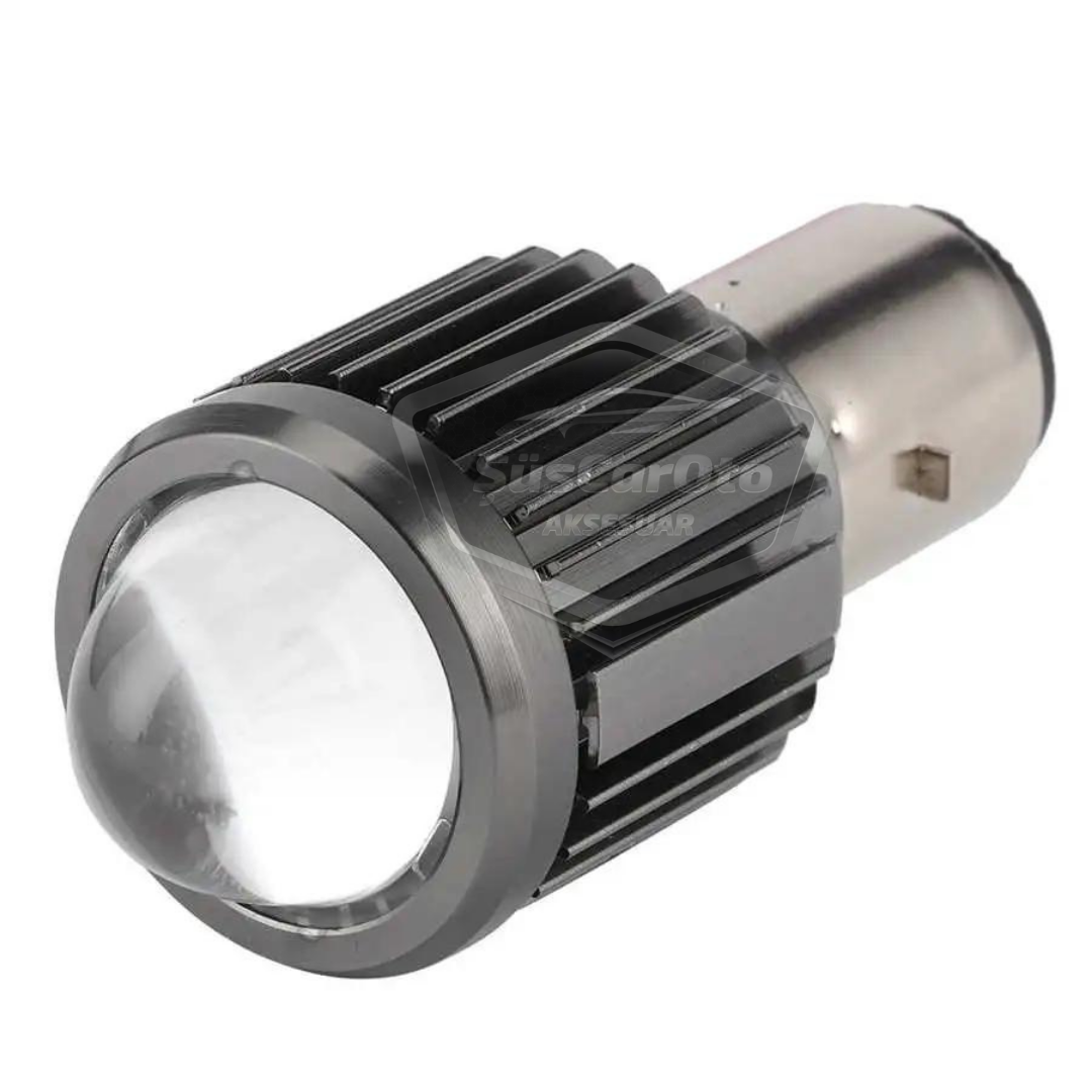 Bombilla de faro con lente para coche, motocicleta, LED, doble color, amarillo-blanco, CSP, lámpara LED, proyector perforador S2, luz alta y baja, 1 unidad, BA20D H6