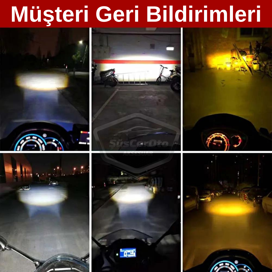 Bombilla de faro con lente para coche, motocicleta, LED, doble color, amarillo-blanco, CSP, lámpara LED, proyector perforador S2, luz alta y baja, 1 unidad, BA20D H6