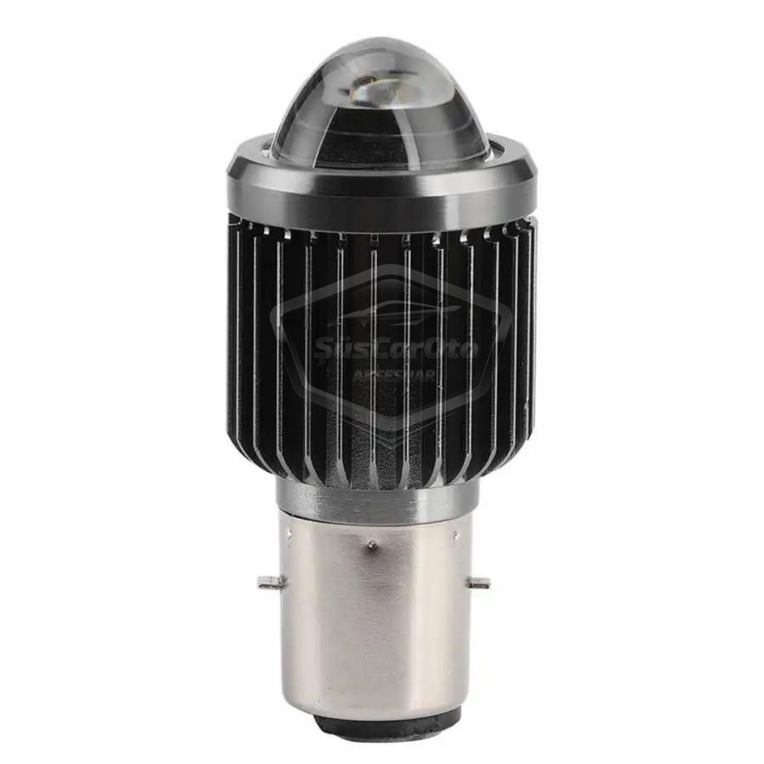 Bombilla de faro con lente para coche, motocicleta, LED, doble color, amarillo-blanco, CSP, lámpara LED, proyector perforador S2, luz alta y baja, 1 unidad, BA20D H6