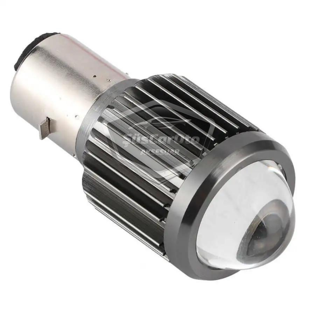 Bombilla de faro con lente para coche, motocicleta, LED, doble color, amarillo-blanco, CSP, lámpara LED, proyector perforador S2, luz alta y baja, 1 unidad, BA20D H6