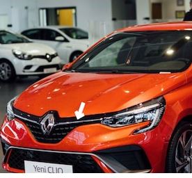 Renault Clio 5 Cromo para Parrilla Delantera Superior 2 Piezas 2019 y superior