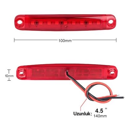 Luz LED tipo "dedo" para remolques y camiones, 12-24 V, resistente al agua, 4 colores