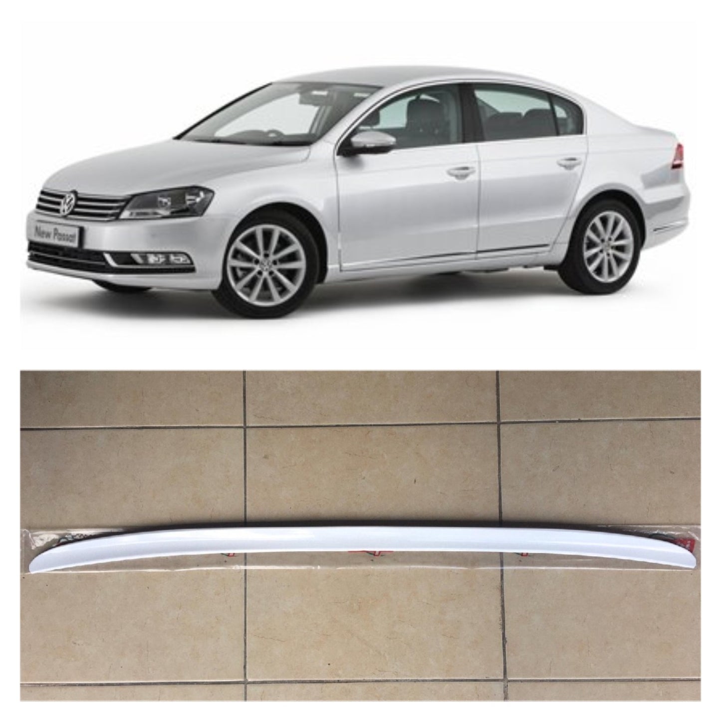 Volkswagen Passat B7 / B8 / 8.5 Alerón de Maletero Blanco Brillante