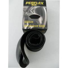 FUNDA DE VOLANTE DE SILICONA SUPERFINA CON DISEÑO DE CUERO PERFLEX NEGRO