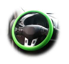 Funda de silicona súper delgada PERFLEX con diseño de cuero para volante, verde