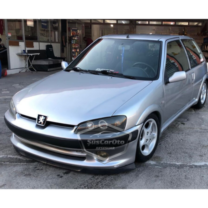 Labio delantero flexible universal Astra H de 2 piezas, compatible con Peugeot 106 1991-2004, parte inferior de parachoques, alerón de nieve, accesorio delantero