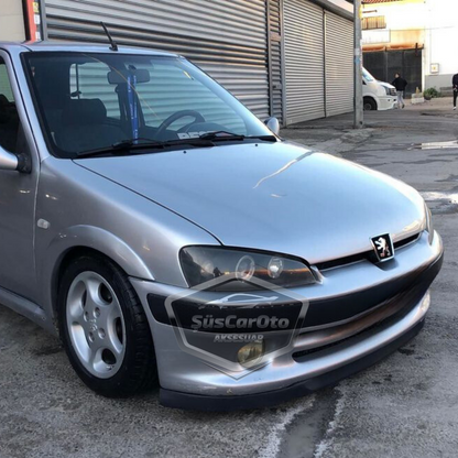 Labio delantero flexible universal Astra H de 2 piezas, compatible con Peugeot 106 1991-2004, parte inferior de parachoques, alerón de nieve, accesorio delantero