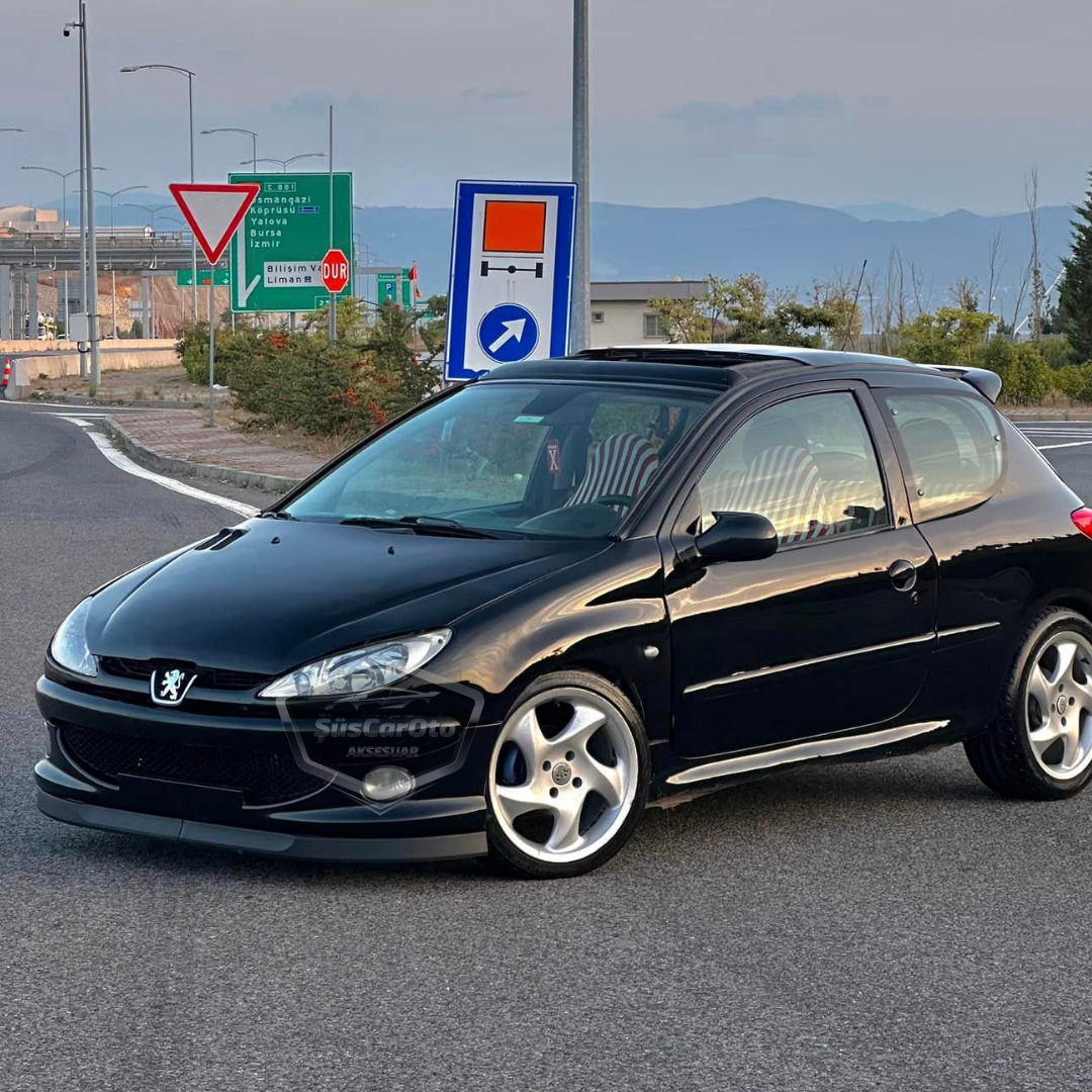 Peugeot 206 206+ 1998-2012 Compatible Universal Astra H labio Paragolpes delantero flexible de 2 piezas Bajo parachoques Spoiler delantero