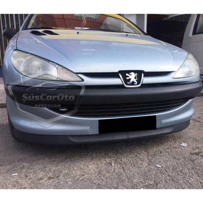Peugeot 206 206+ 1998-2012 Compatible Universal Astra H labio Paragolpes delantero flexible de 2 piezas Bajo parachoques Spoiler delantero