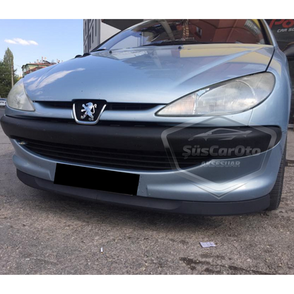 Peugeot 206 206+ 1998-2012 Compatible Universal Astra H labio Paragolpes delantero flexible de 2 piezas Bajo parachoques Spoiler delantero