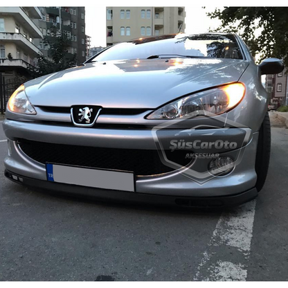 Peugeot 206 206+ 1998-2012 Universal Compatible Labio Laguna Flexible Labio Delantero 2 Piezas Separador Delantero Faldón Guardabarros Delantero