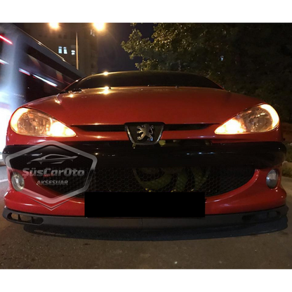 Peugeot 206 206+ 1998-2012 Universal Compatible Labio Laguna Flexible Labio Delantero 2 Piezas Separador Delantero Faldón Guardabarros Delantero