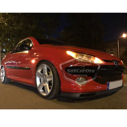 Peugeot 206 206+ 1998-2012 Universal Compatible Labio Laguna Flexible Labio Delantero 2 Piezas Separador Delantero Faldón Guardabarros Delantero