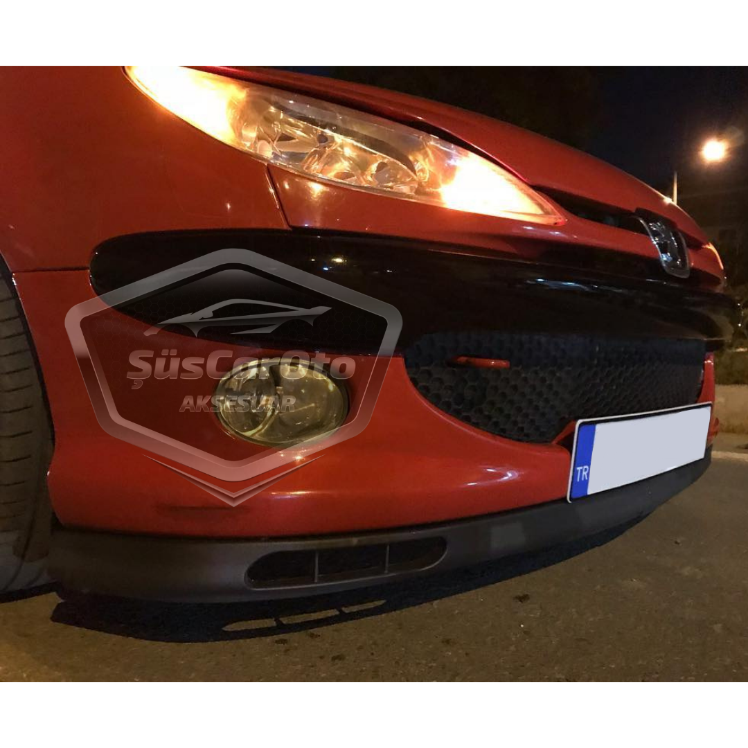 Peugeot 206 206+ 1998-2012 Universal Compatible Labio Laguna Flexible Labio Delantero 2 Piezas Separador Delantero Faldón Guardabarros Delantero