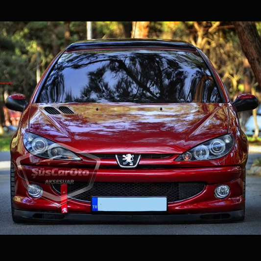 Peugeot 206 206+ 1998-2012 Universal Compatible Labio Laguna Flexible Labio Delantero 2 Piezas Separador Delantero Faldón Guardabarros Delantero