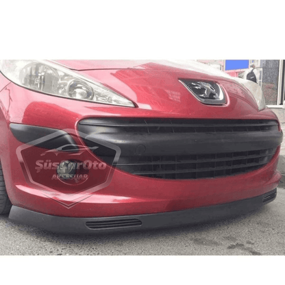 Peugeot 207 2006-2014 Compatible Labio Universal V2 Laguna Flexible Delantero de 2 Piezas Labio Delantero Deflector de Parachoques Faldón Delantero