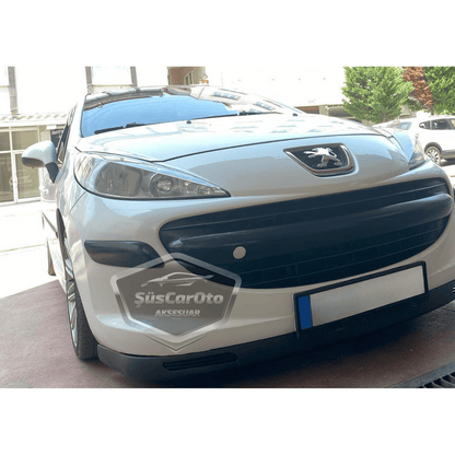 Peugeot 207 2006-2014 Compatible Labio Universal V2 Laguna Flexible Delantero de 2 Piezas Labio Delantero Deflector de Parachoques Faldón Delantero