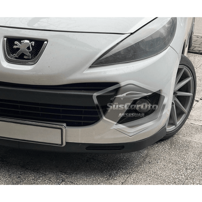Peugeot 207 2006-2014 Compatible Labio Universal V2 Laguna Flexible Delantero de 2 Piezas Labio Delantero Deflector de Parachoques Faldón Delantero