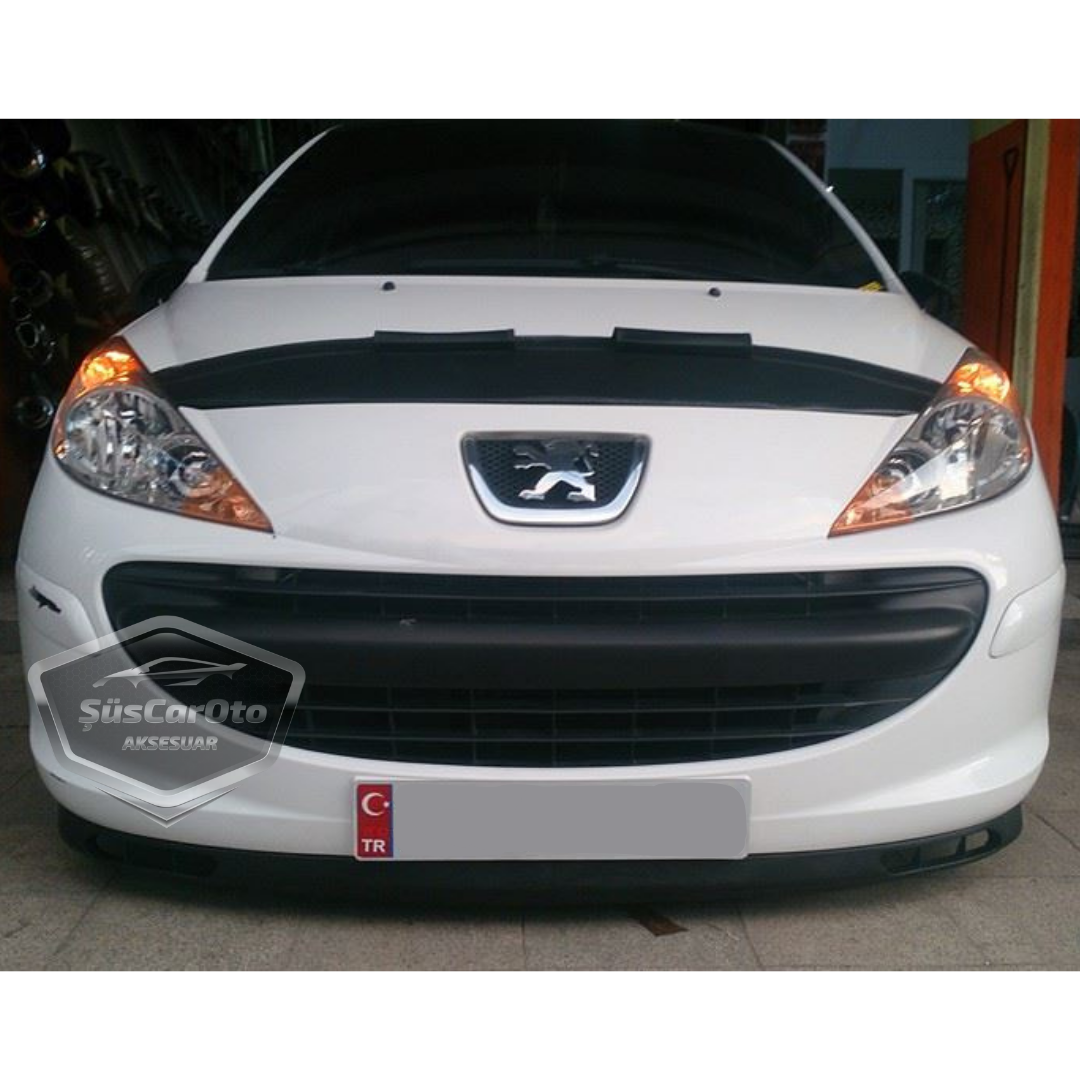 Peugeot 207 2006-2014 Compatible Universal Laguna Lip Flexible Alerón Delantero 2 Piezas Bajo Parachoques Dil Karlık Spoiler Delantero
