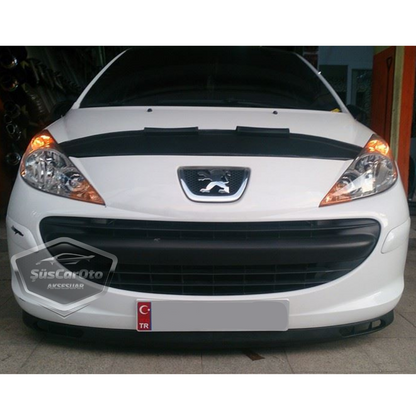 Peugeot 207 2006-2014 Compatible Universal Laguna Lip Flexible Alerón Delantero 2 Piezas Bajo Parachoques Dil Karlık Spoiler Delantero