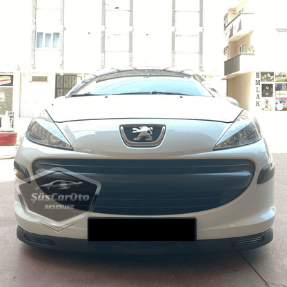 Peugeot 207 2006-2014 Compatible Labio Universal V2 Laguna Flexible Delantero de 2 Piezas Labio Delantero Deflector de Parachoques Faldón Delantero
