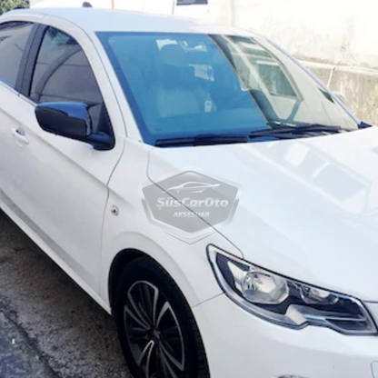 Peugeot 301 2012-2019 Cubierta de Espejo Retrovisor Batman Ala Piano Negro Plástico ABS