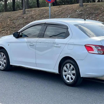 Juego de deflectores de viento Mugen para Peugeot 301 2012-2019, negro piano, 4 unidades, importado