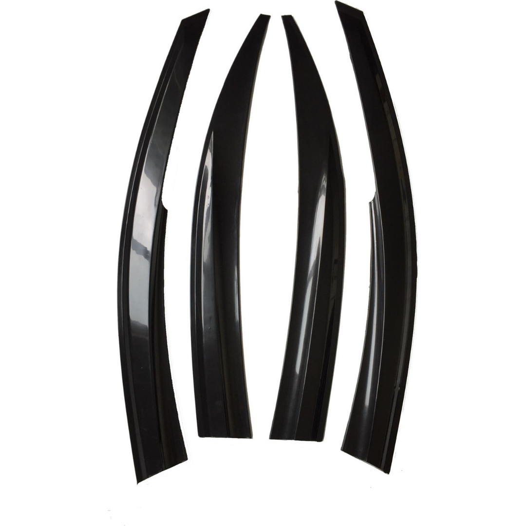 Juego de deflectores de viento Mugen para Peugeot 301 2012-2019, negro piano, 4 unidades, importado