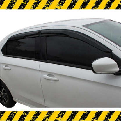Juego de deflectores de viento Mugen para Peugeot 301 2012-2019, negro piano, 4 unidades, importado