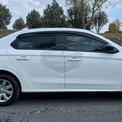 Juego de deflectores de viento Mugen para Peugeot 301 2012-2019, negro piano, 4 unidades, importado