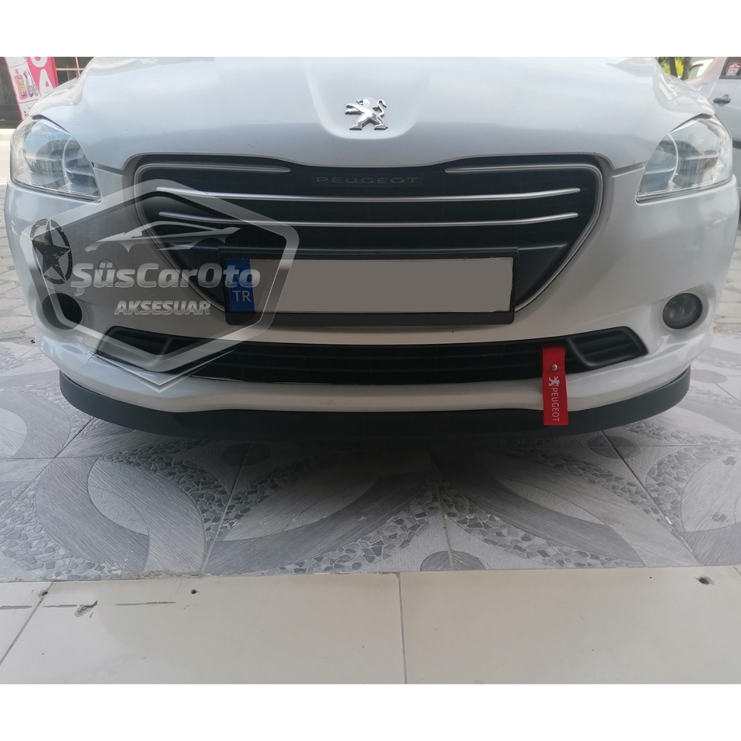 Spoiler delantero flexible universal Astra H para Peugeot 301 2012-2021, labio de parachoques delantero de 2 piezas, extensión de parachoques delantero