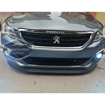 Spoiler delantero flexible universal Astra H para Peugeot 301 2012-2021, labio de parachoques delantero de 2 piezas, extensión de parachoques delantero