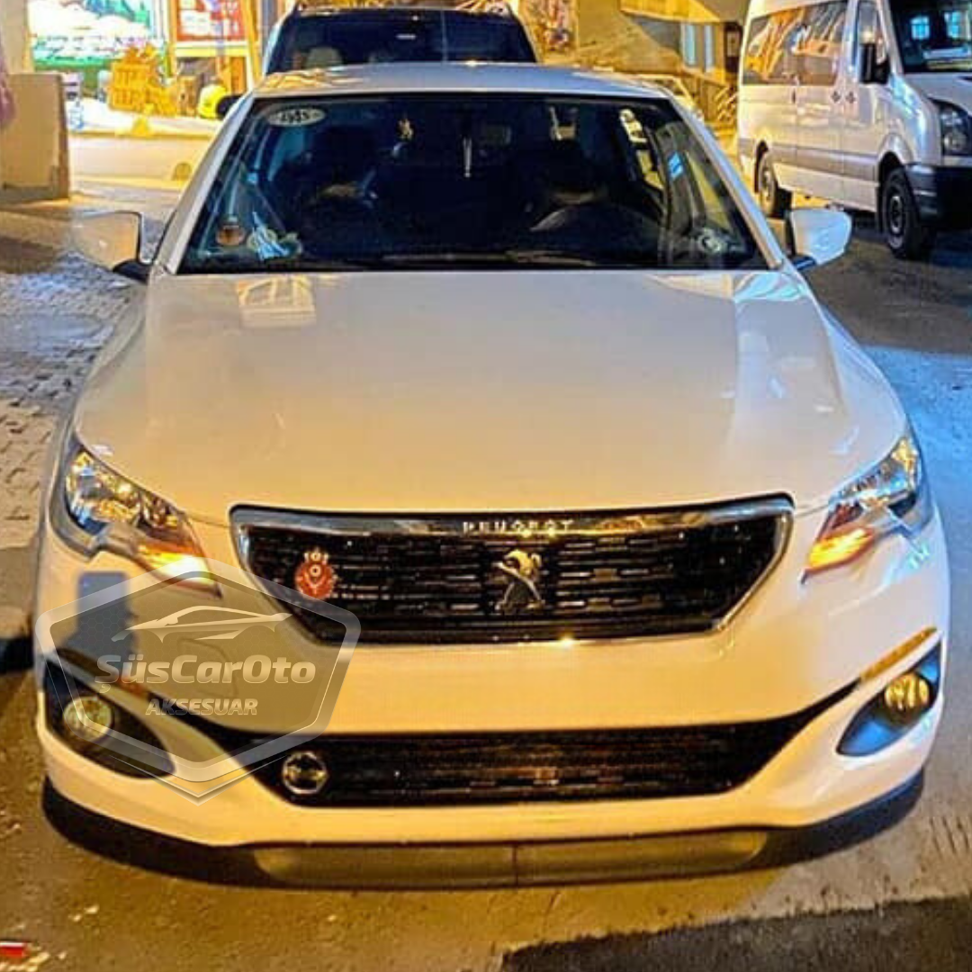 Spoiler delantero flexible universal Astra H para Peugeot 301 2012-2021, labio de parachoques delantero de 2 piezas, extensión de parachoques delantero