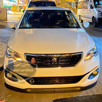 Spoiler delantero flexible universal Astra H para Peugeot 301 2012-2021, labio de parachoques delantero de 2 piezas, extensión de parachoques delantero