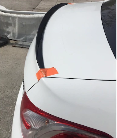 Spoiler Delgado para Maletero Peugeot 301 Negro Piano - Blanco Brillante