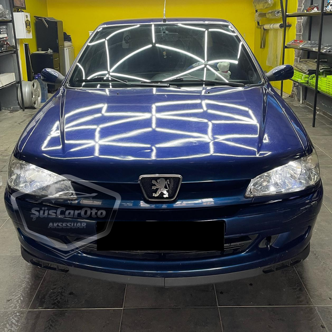 Faldón Universal Flexible Laguna Lip Compatible con Peugeot 306 1993-2002, 2 Piezas, Complemento Inferior de Parachoques, Deflector Frontal, Aleta de Barro
