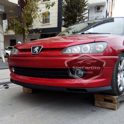 Faldón Universal Flexible Laguna Lip Compatible con Peugeot 306 1993-2002, 2 Piezas, Complemento Inferior de Parachoques, Deflector Frontal, Aleta de Barro