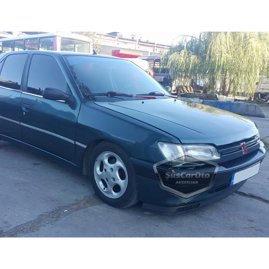 Faldón Universal Flexible Laguna Lip Compatible con Peugeot 306 1993-2002, 2 Piezas, Complemento Inferior de Parachoques, Deflector Frontal, Aleta de Barro