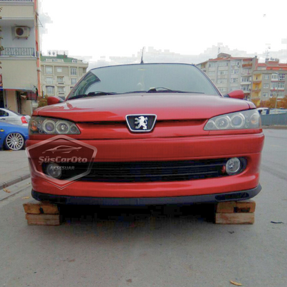 Faldón Universal Flexible Laguna Lip Compatible con Peugeot 306 1993-2002, 2 Piezas, Complemento Inferior de Parachoques, Deflector Frontal, Aleta de Barro