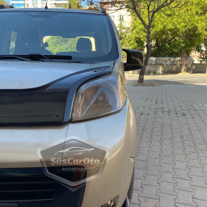 Cubierta de espejo de murciélago Batman compatible con Peugeot Bipper 2008-2022, plástico ABS negro piano