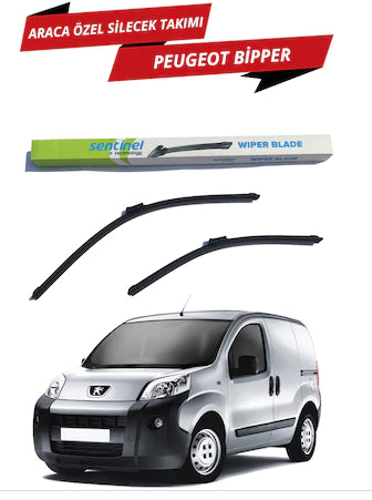 Juego de limpiaparabrisas delantero tipo banana para Peugeot Bipper Sentinel, izquierdo y derecho, específico para el vehículo.