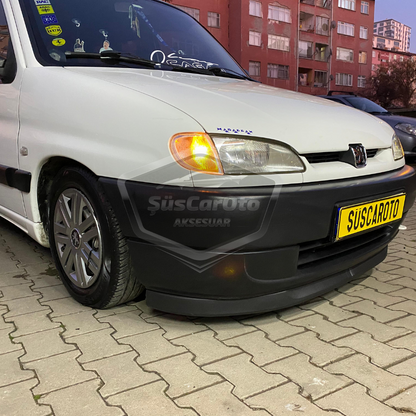 Labio delantero flexible universal Astra H, compatible con Peugeot Partner 1 1996-2003, 2 piezas, alerón inferior de parachoques, spoiler delantero.