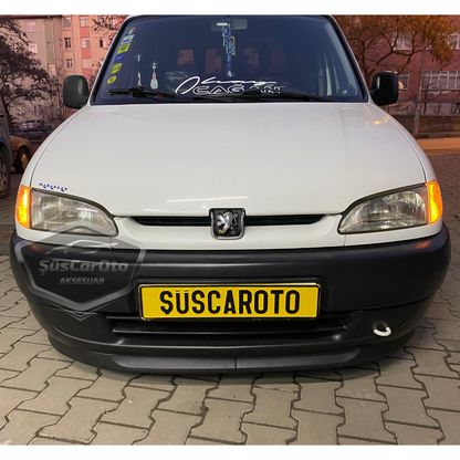 Labio delantero flexible universal Astra H, compatible con Peugeot Partner 1 1996-2003, 2 piezas, alerón inferior de parachoques, spoiler delantero.