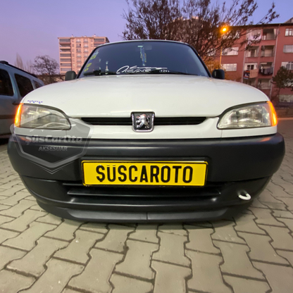 Labio delantero flexible universal Astra H, compatible con Peugeot Partner 1 1996-2003, 2 piezas, alerón inferior de parachoques, spoiler delantero.